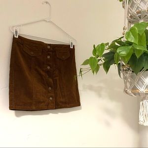 *SOLD* Brown Corduroy Mini Skirt